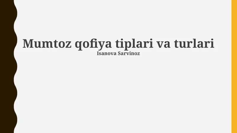 Qofiya tiplari va turlari