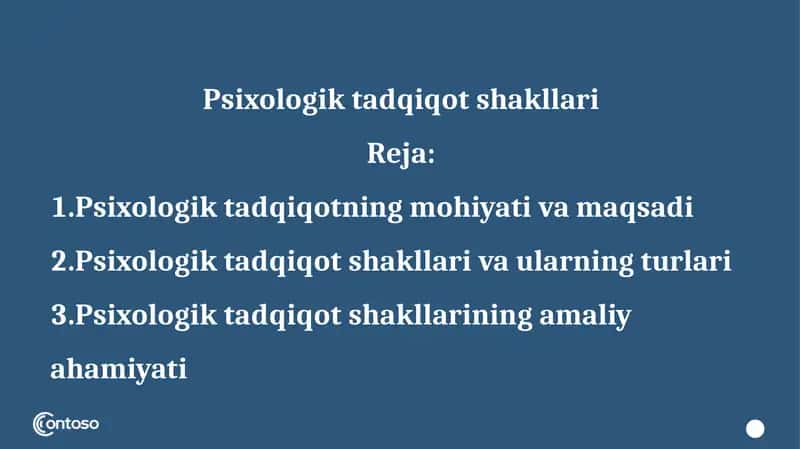 Psixologik tadqiqot shakllari