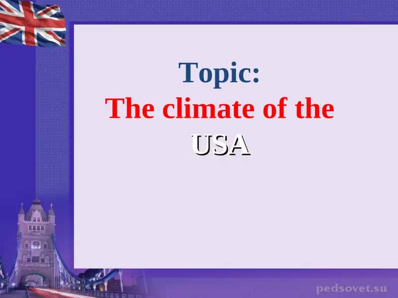 The climate of the USA