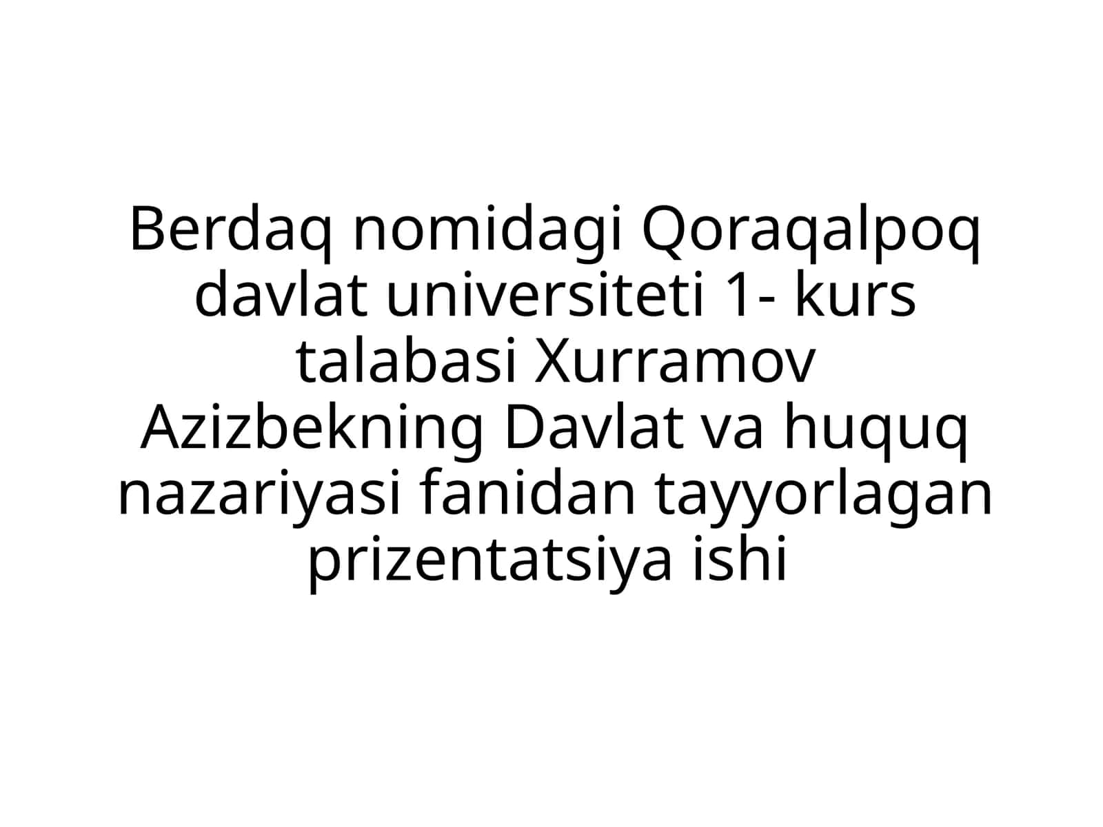 Qonuniylik va huquqiy tartibot