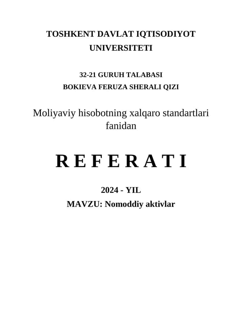 Nomoddiy aktivlar