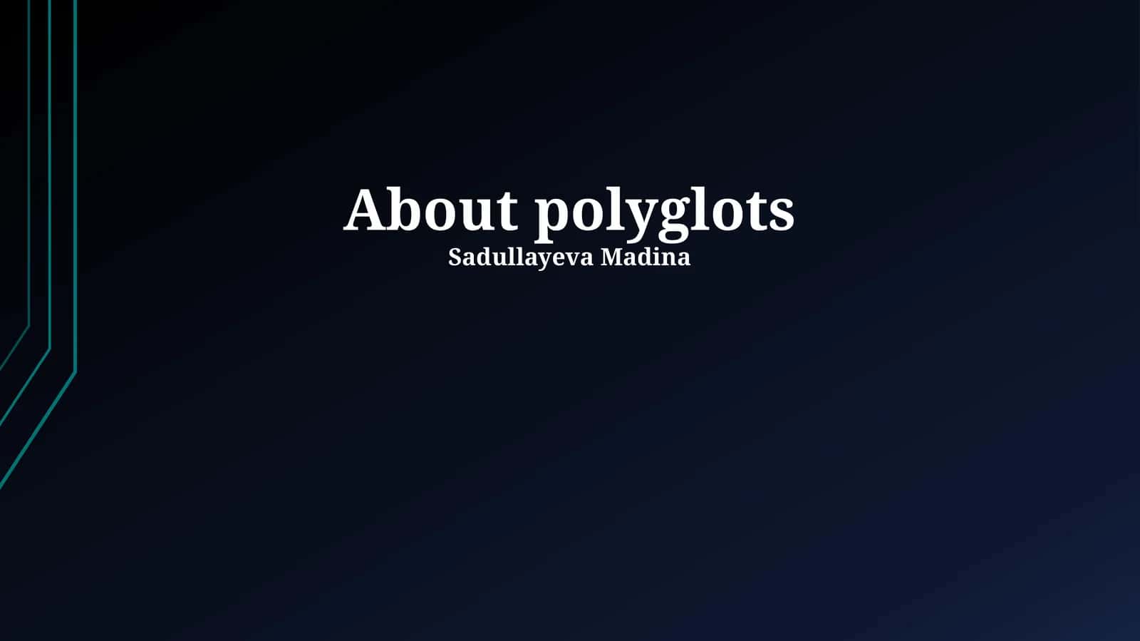 About polyglots