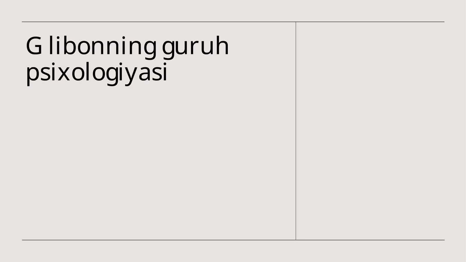 G. Libonning guruh psixologiyasi