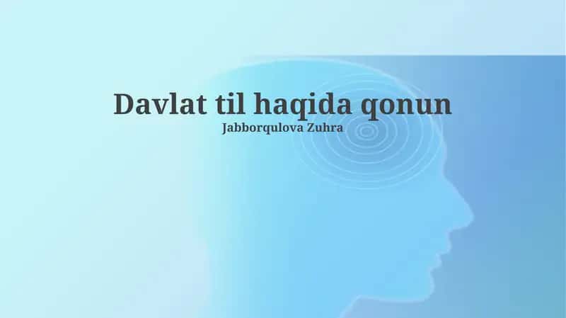 Davlat til haqida qonun