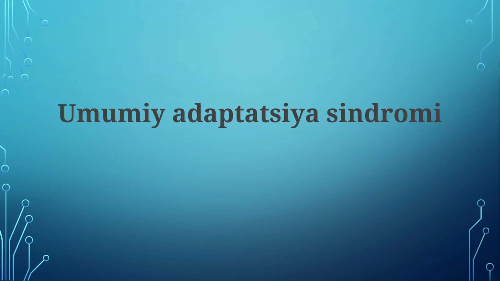 Umumiy adaptatsiya sindromi
