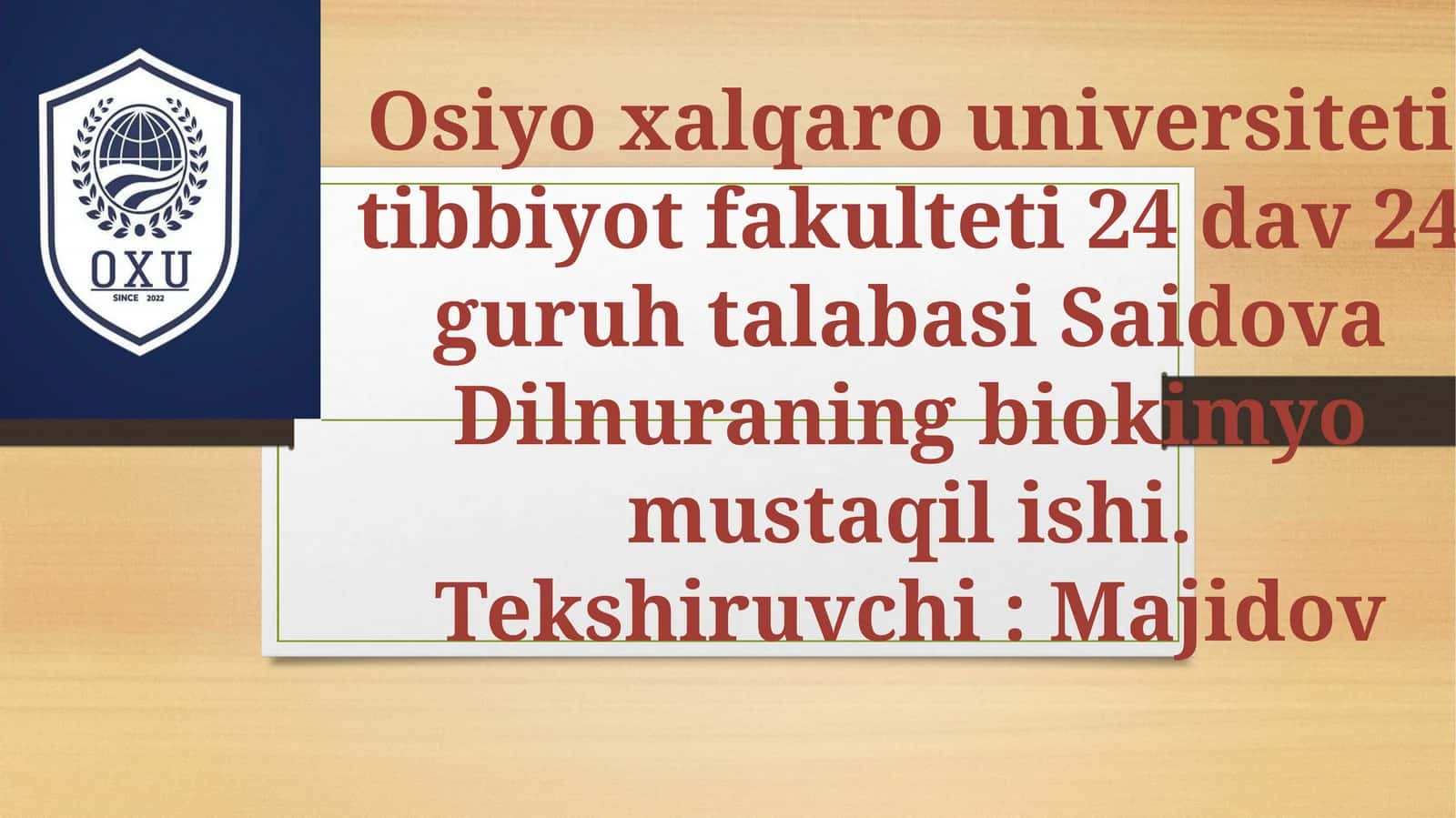 OQSIL BIOSINTEZI INGIBITORLARI