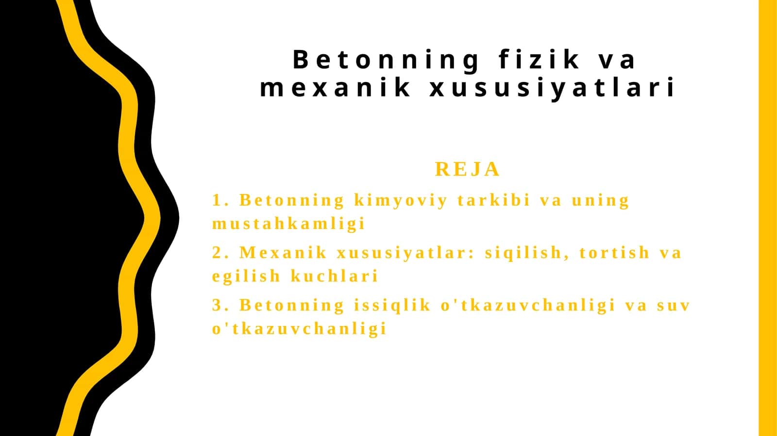 Betonning fizik va mexanik xususiyatlari