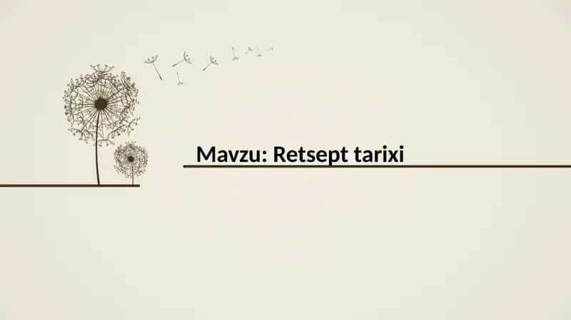 Retsept tarixi