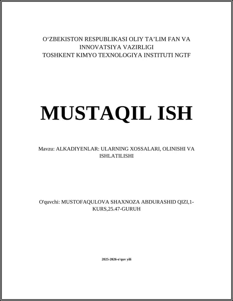 ALKADIYENLAR: ULARNING XOSSALARI, OLINISHI VA ISHLATILISHI