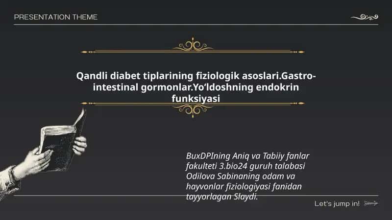 Qandli diabet tiplarining fiziologik asoslari