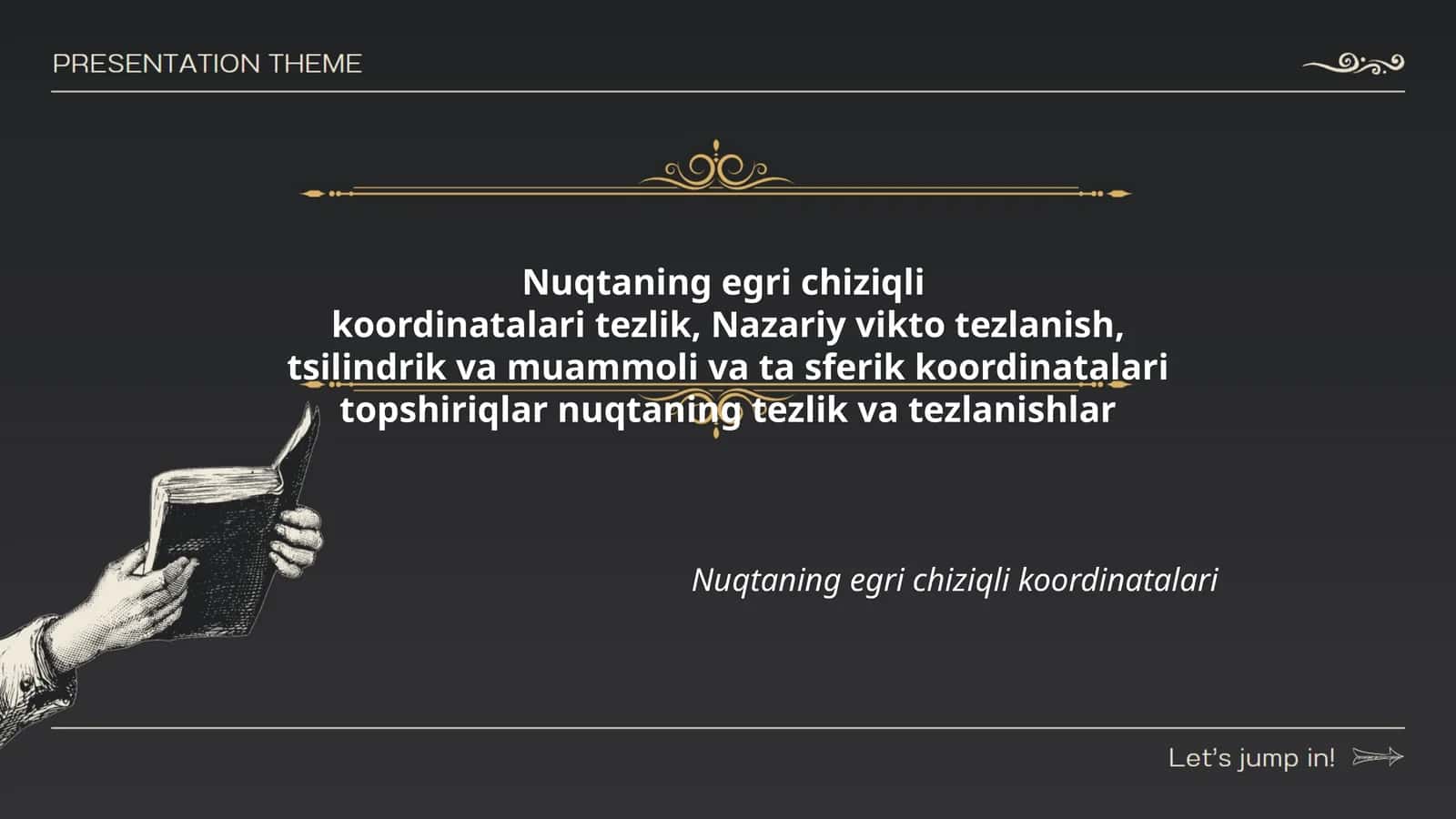 Nuqtaning egri chiziqli koordinatalari