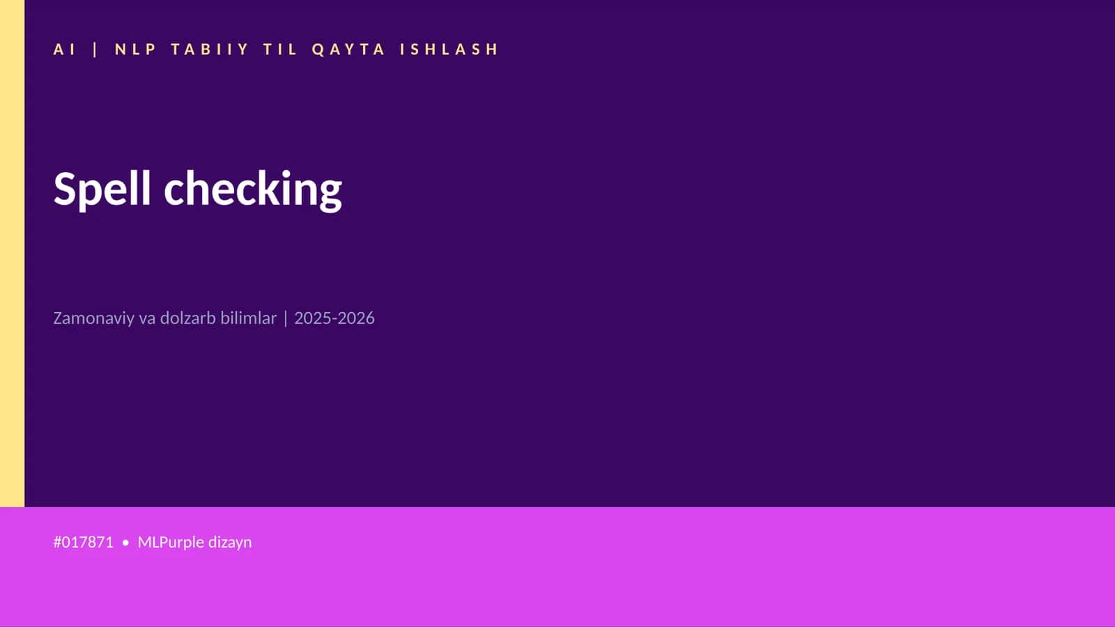 AI | NLP TABIIY TIL QAYTA ISHLASH