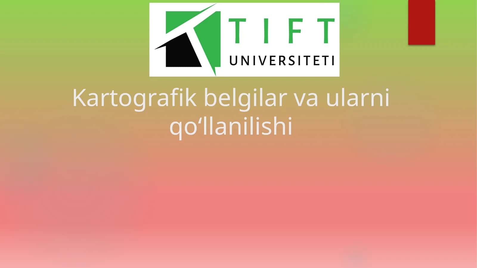 Kartografik belgilar va ularni qo‘llanilishi