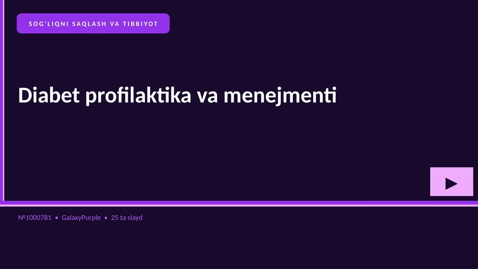 Diabet profilaktika va menejmenti