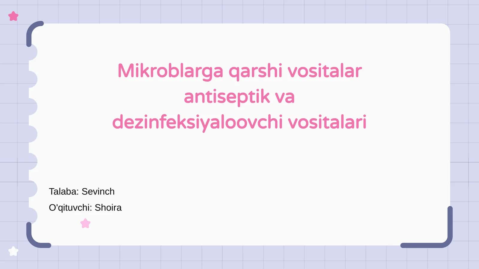 Mikroblarga qarshi vositalar