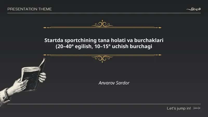Sportchining tana holati va burchaklari