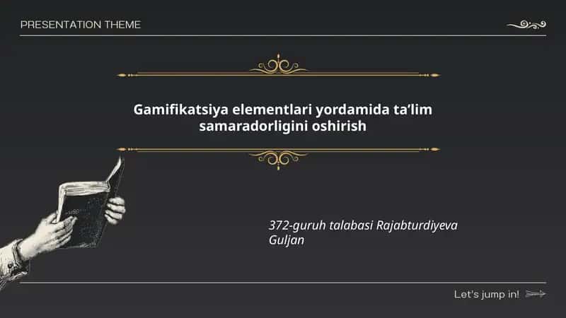 Gamifikatsiya nazariy asoslari va ta'lim samaradorligi