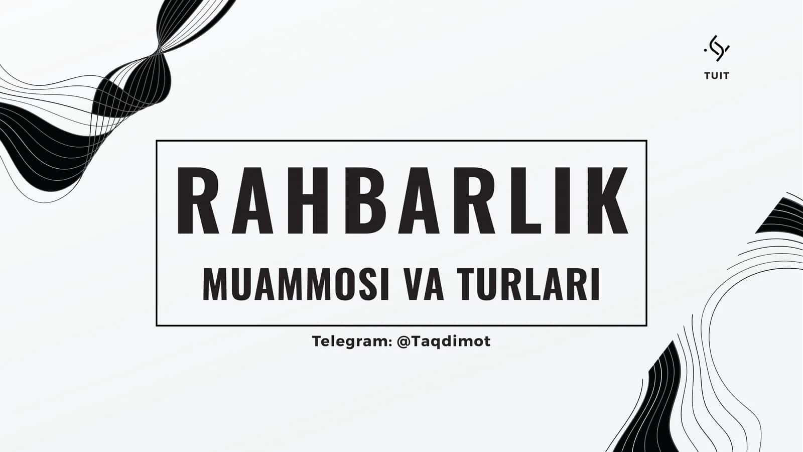 RAHBARLIK