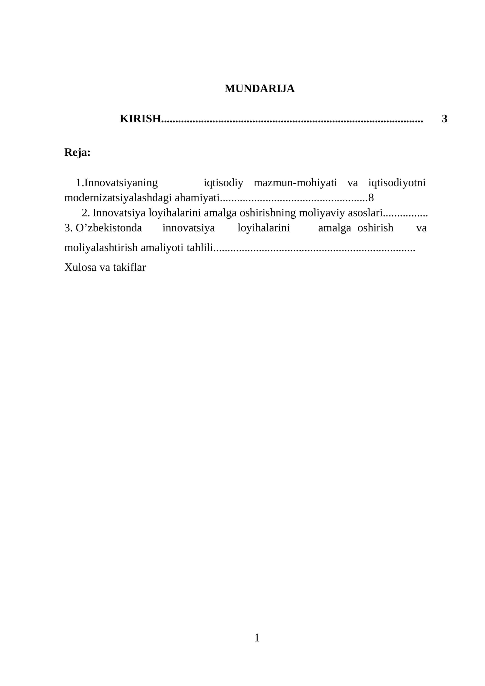 Kurs ishi mavzusining asoslanishi va uning dolzarbligi