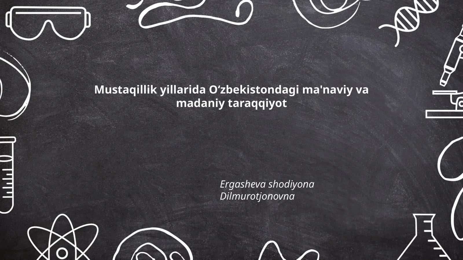 Ma'naviy va madaniy taraqqiyot