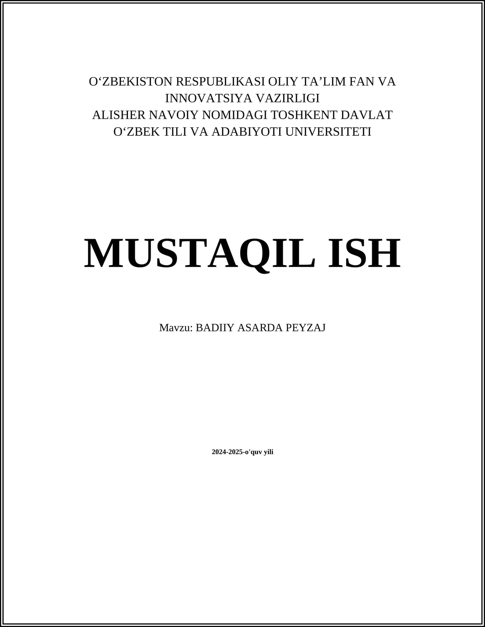 BADIIY ASARDA PEYZAJ