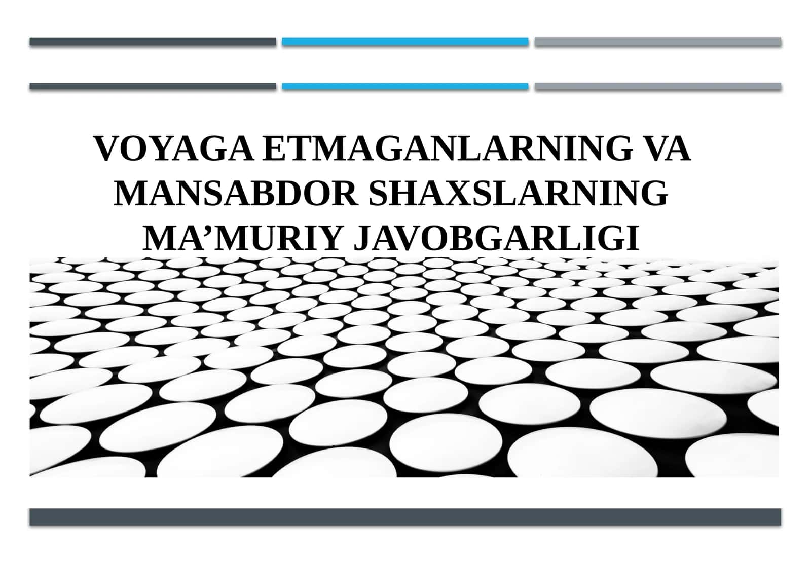 VOYAGA ETMAGANLARNING VA MANSABDOR SHAXSLARNING MA’MURIY JAVOBGARLIGI