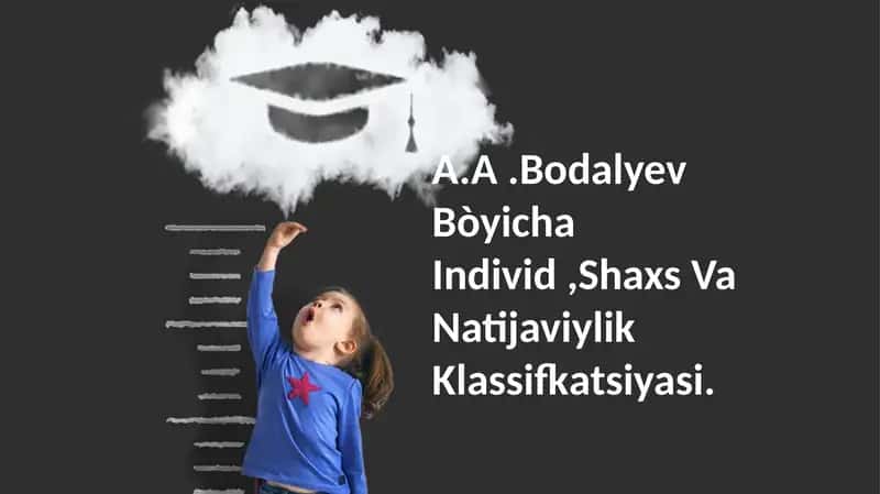 A.A.Bodalyev Bòyicha Individ, Shaxs Va Natijaviylik Klassifkatsiyasi