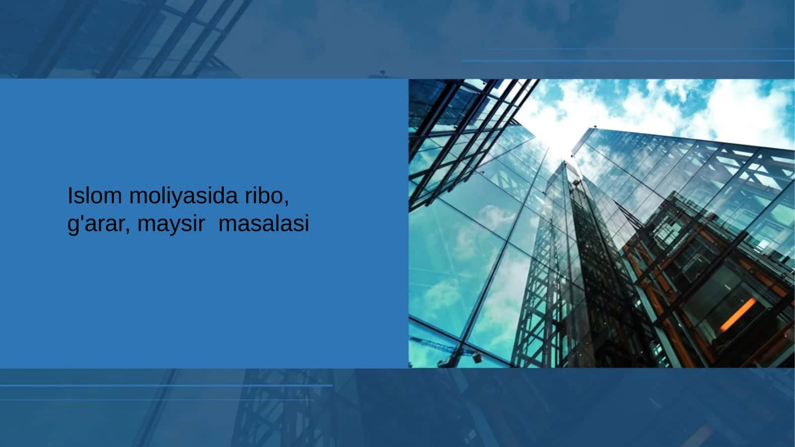 Islom moliyasida ribo, g'arar, maysir masalasi