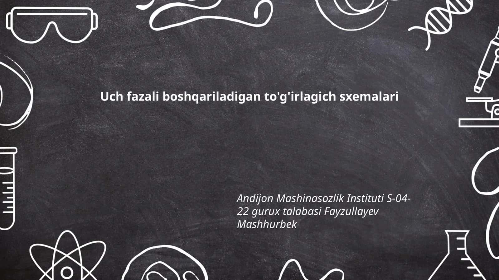 Uch fazali boshqariladigan to'g'irlagich sxemalari