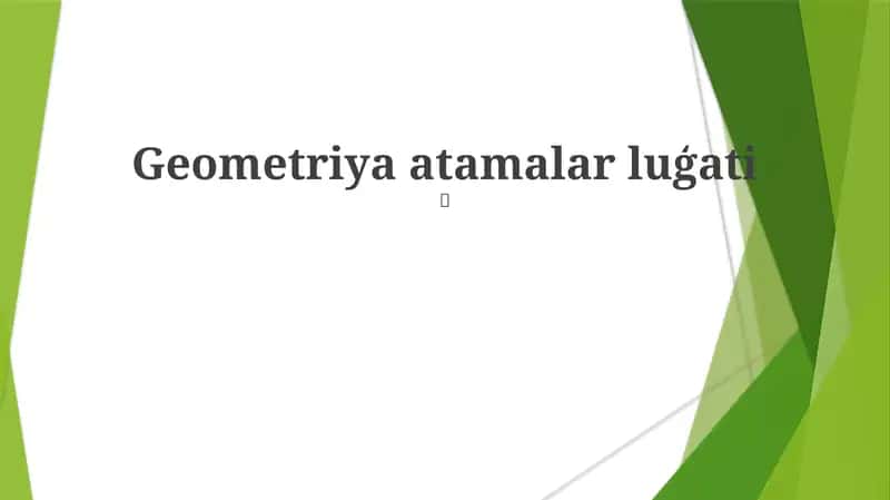 Geometriya atamalari