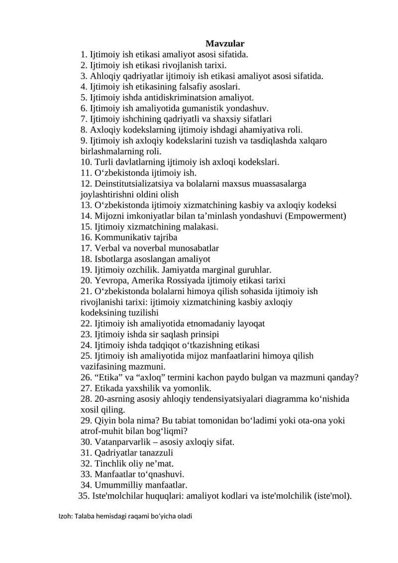 Ijtimoiy ish etikasi