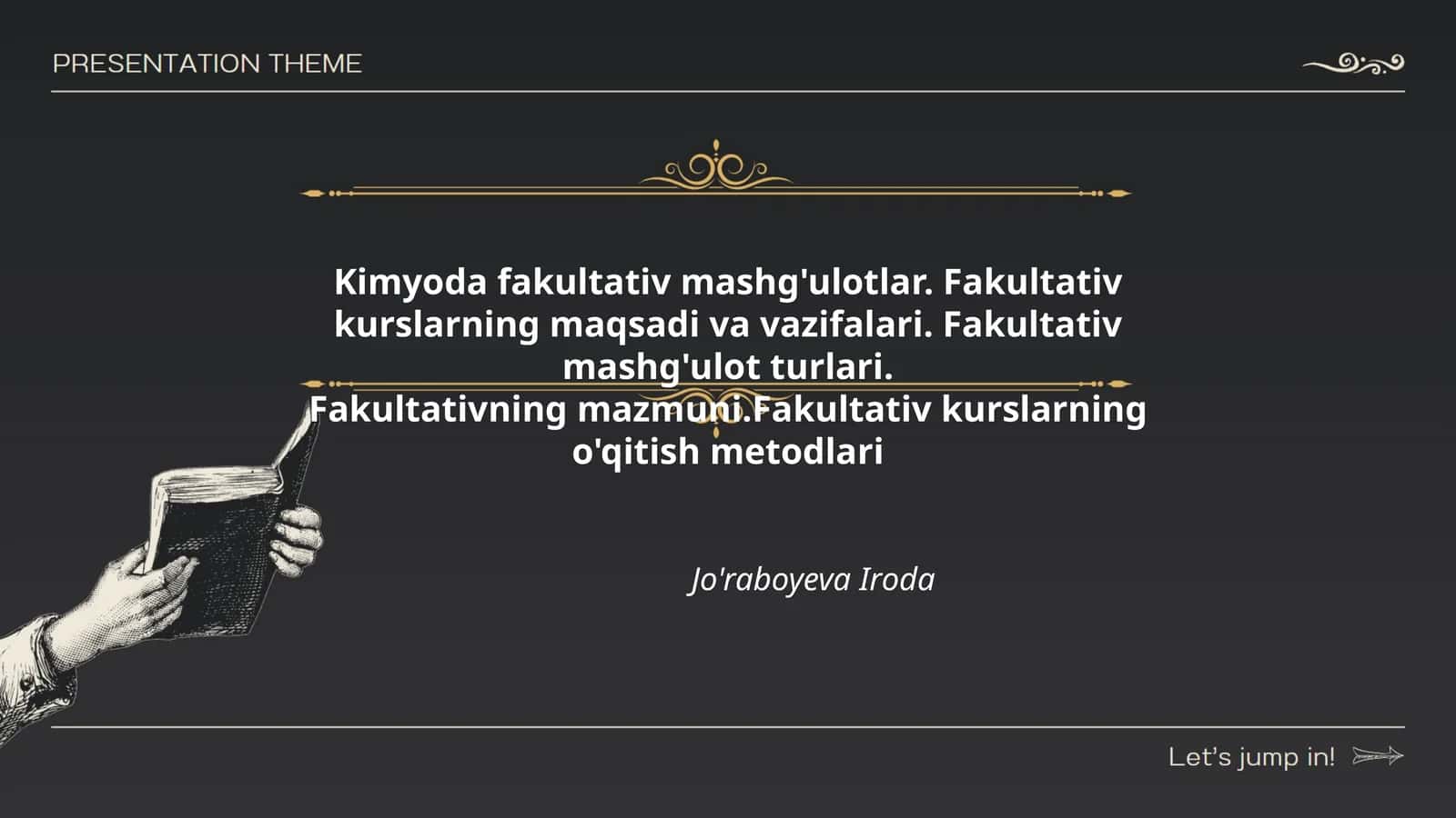Kimyoda fakultativ mashg'ulotlar