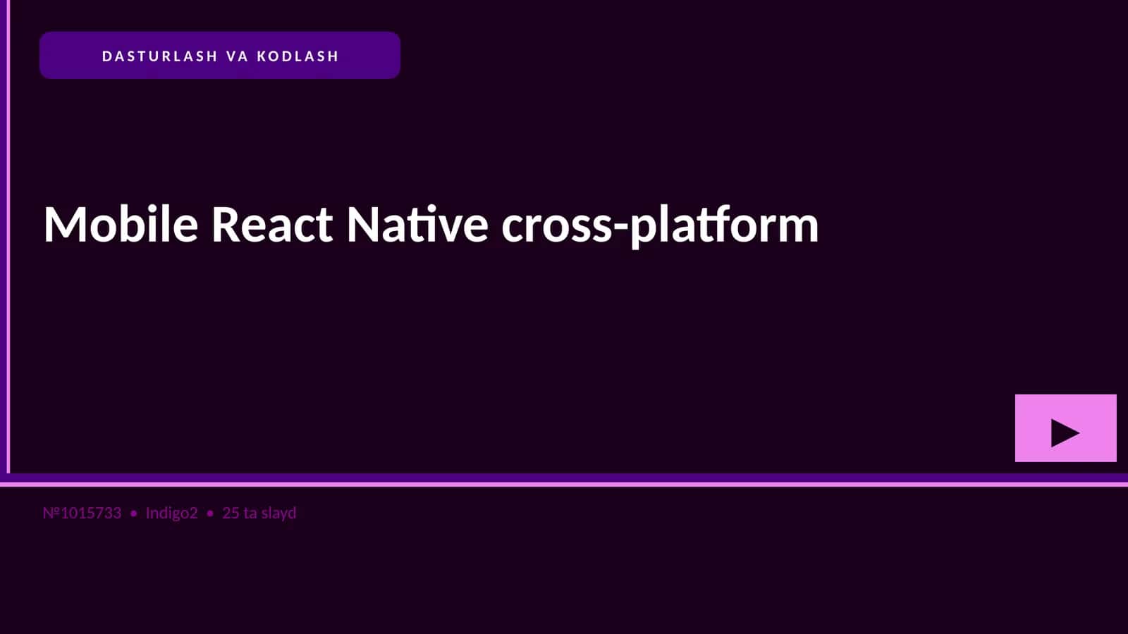 Mobile React Native cross-platform