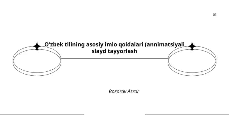 O'zbek tilining asosiy imlo qoidalari (annimatsiyali slayd tayyorlash)