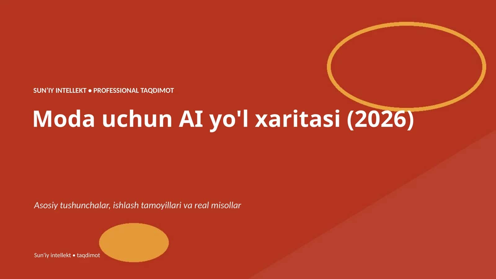 Moda uchun AI yo'l xaritasi (2026)