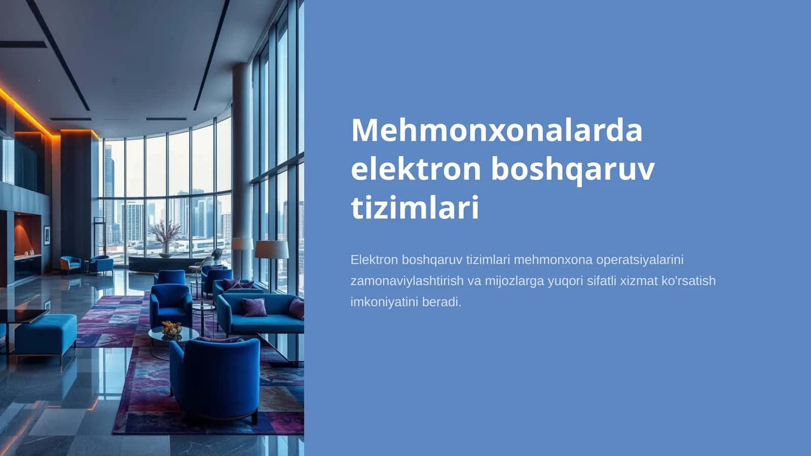 Mehmonxonalarda elektron boshqaruv tizimlari