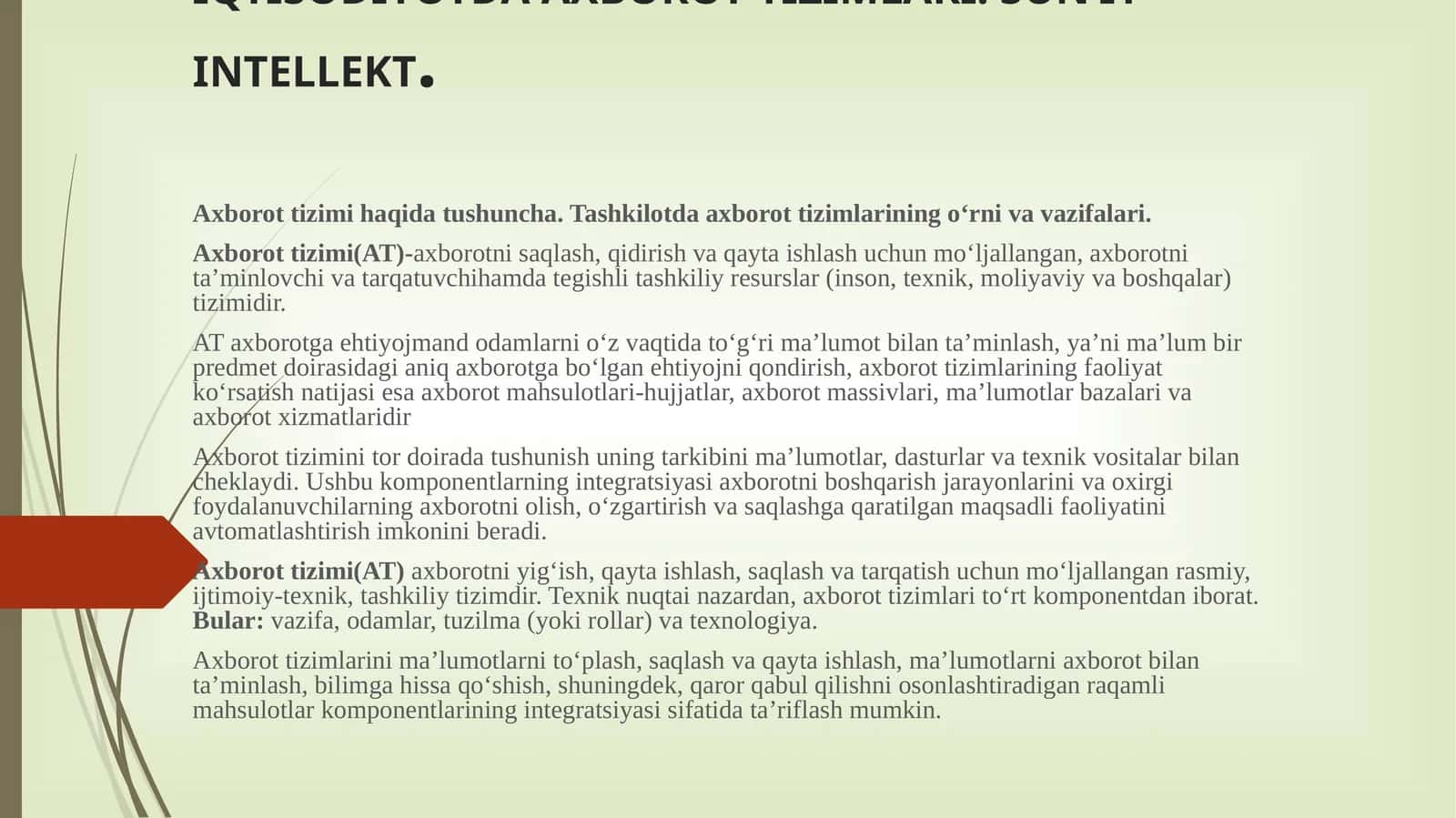 Axborot tizimlari