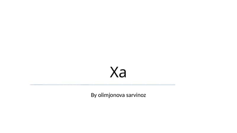 Xa