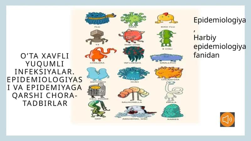 O’taxavfli yuqumli infeksiyalar. Epidemiologiya