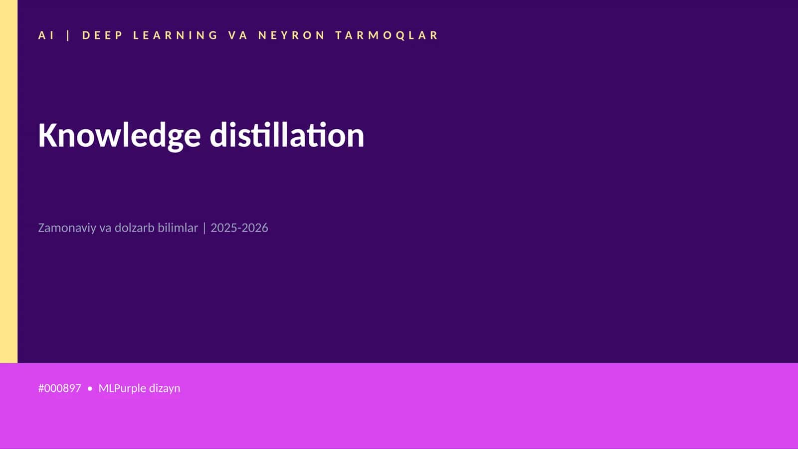 AI | DEEP LEARNING VA NEYRON TARMOQLAR