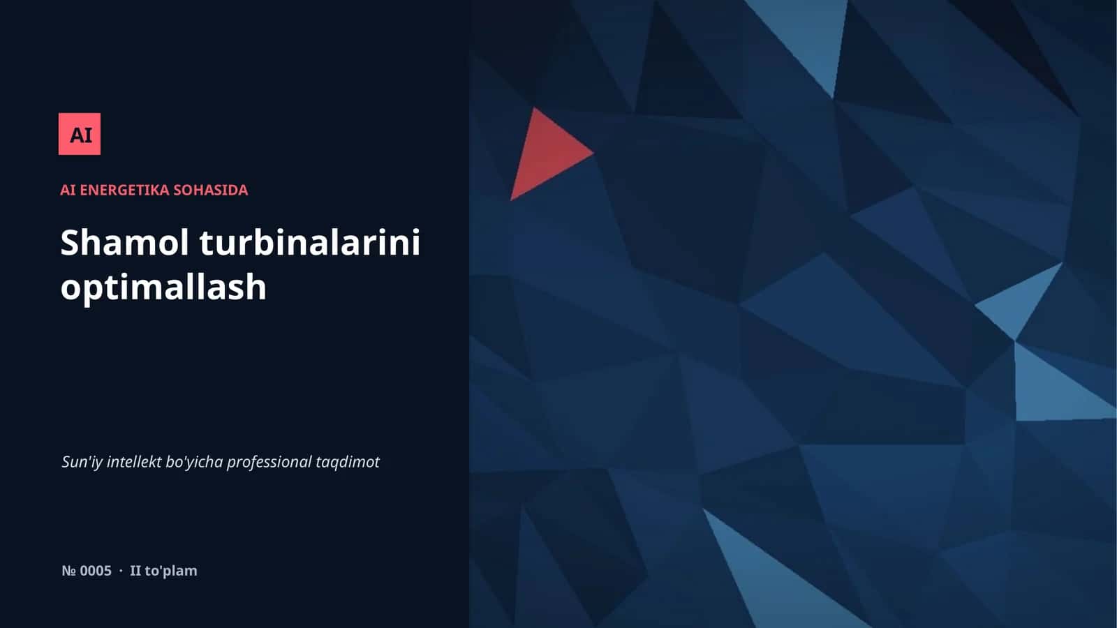 AI ENERGETIKA SOHASIDA