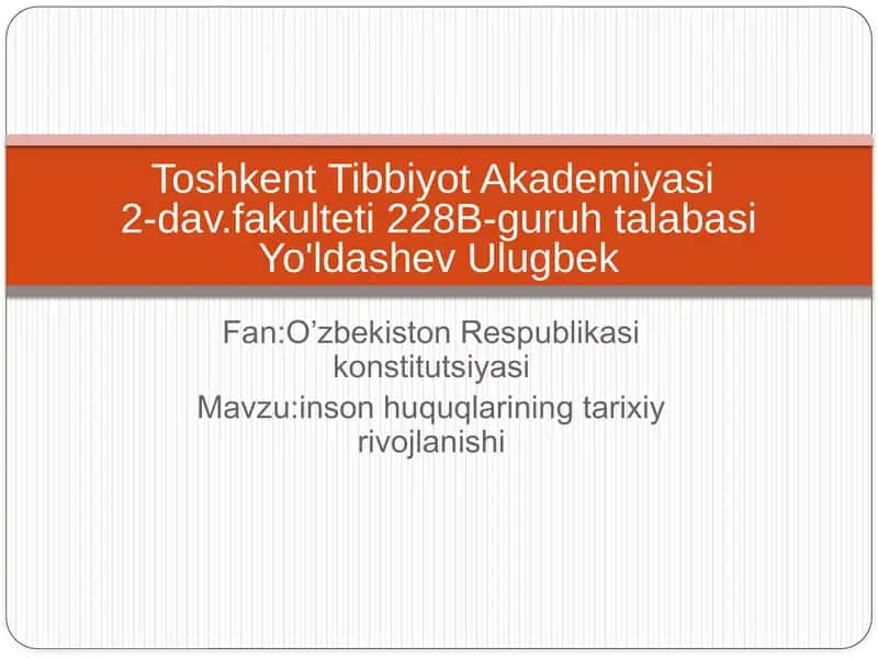 O'zbekiston Respublikasi Konstitutsiyasi