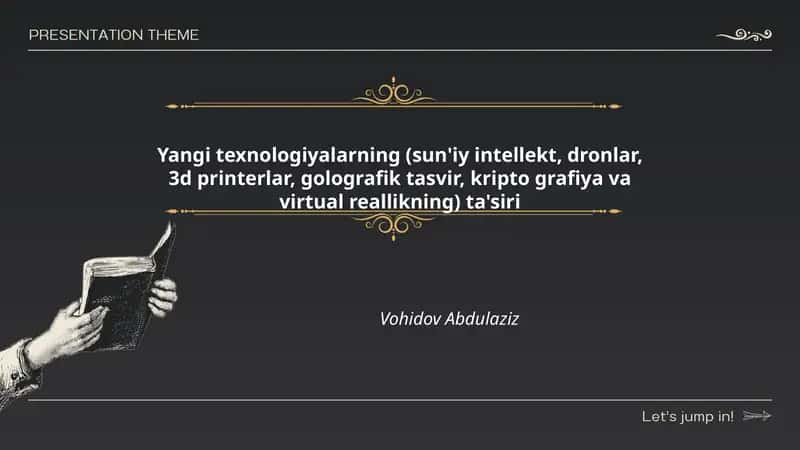 Yangi texnologiyalarning ta'siri