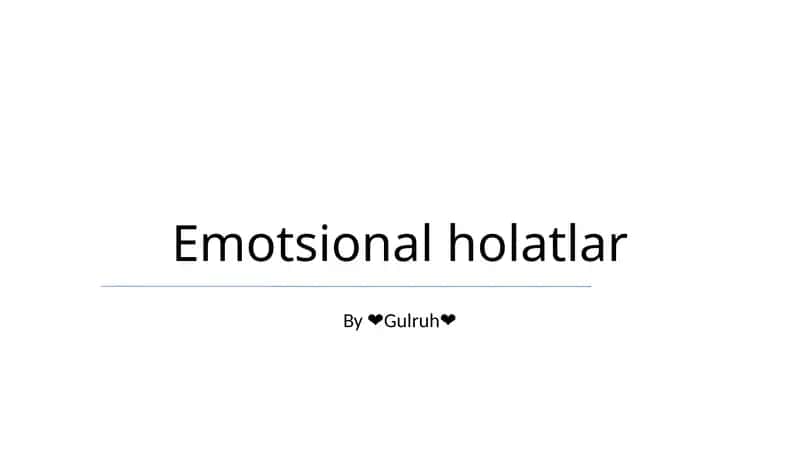 Emotsional holatlar