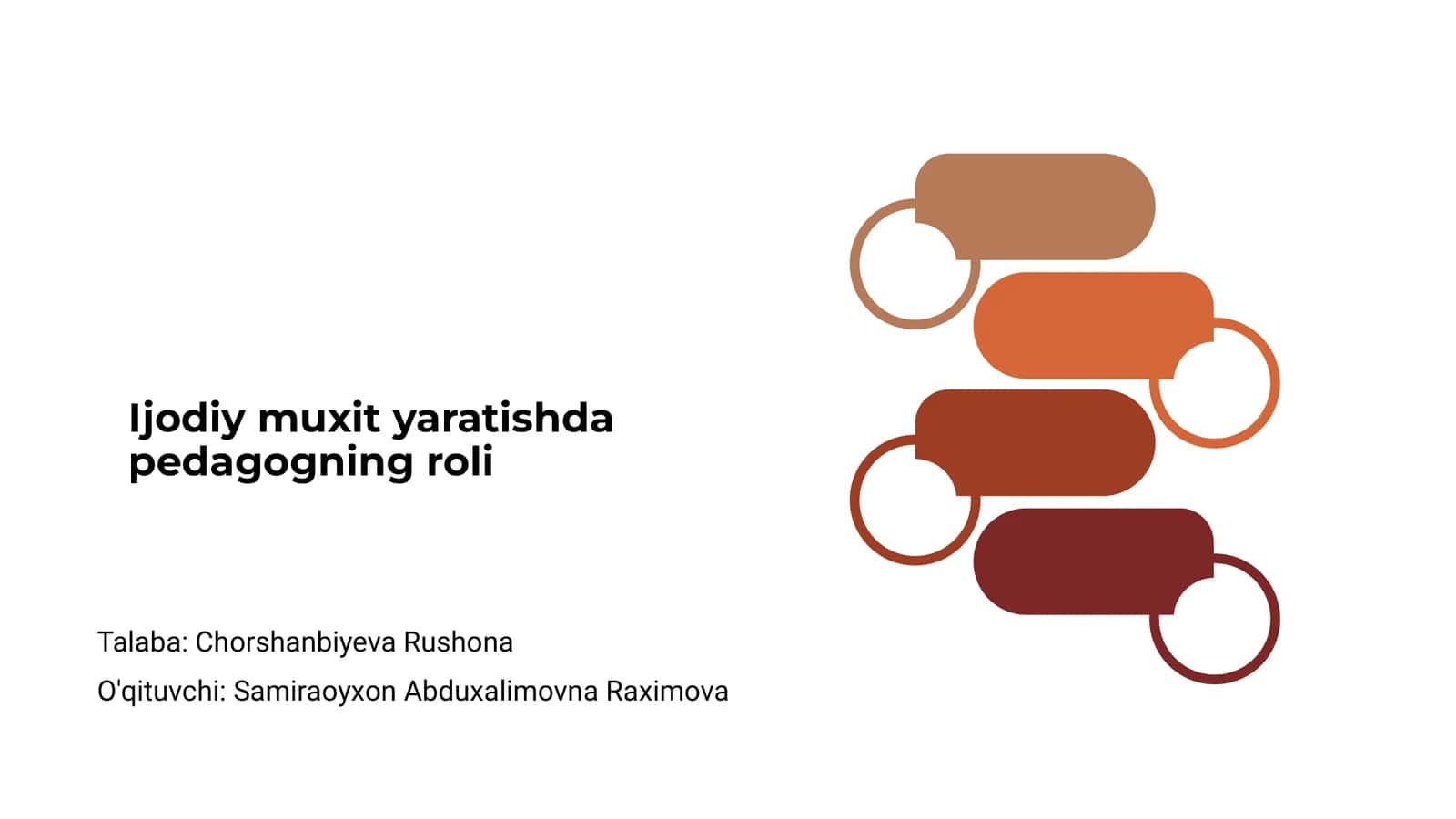 Ijodiy muxit yaratishda pedagogning roli