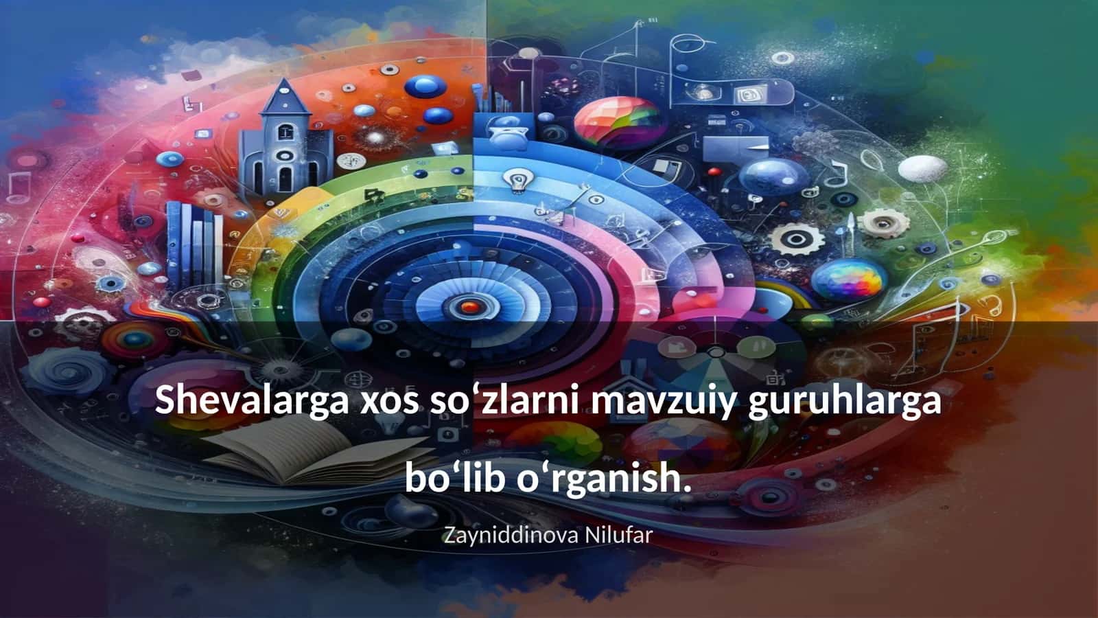 Shevalarga xos so‘zlarni mavzuiy guruhlarga bo‘lib o‘rganish