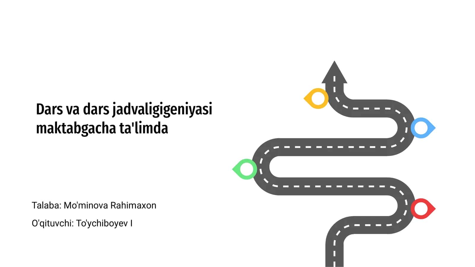 Dars va dars jadvaligigeniyasi maktabgacha ta'limda
