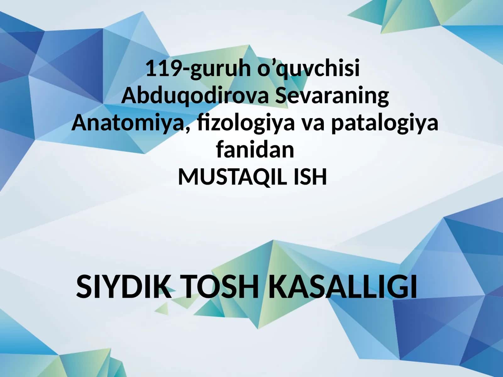 SIYDIK TOSH KASALLIGI