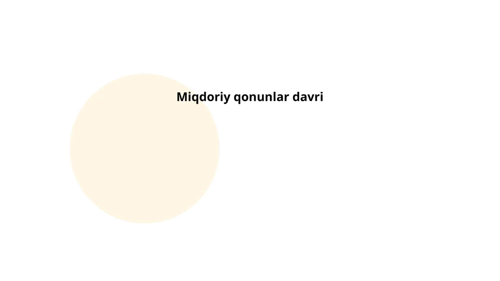 Miqdoriy qonunlar davri