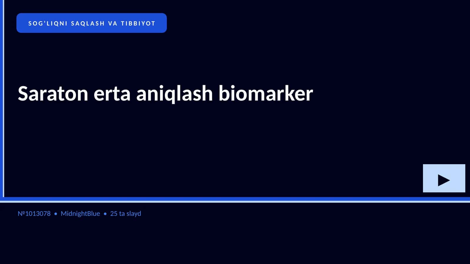 Saraton erta aniqlash biomarker